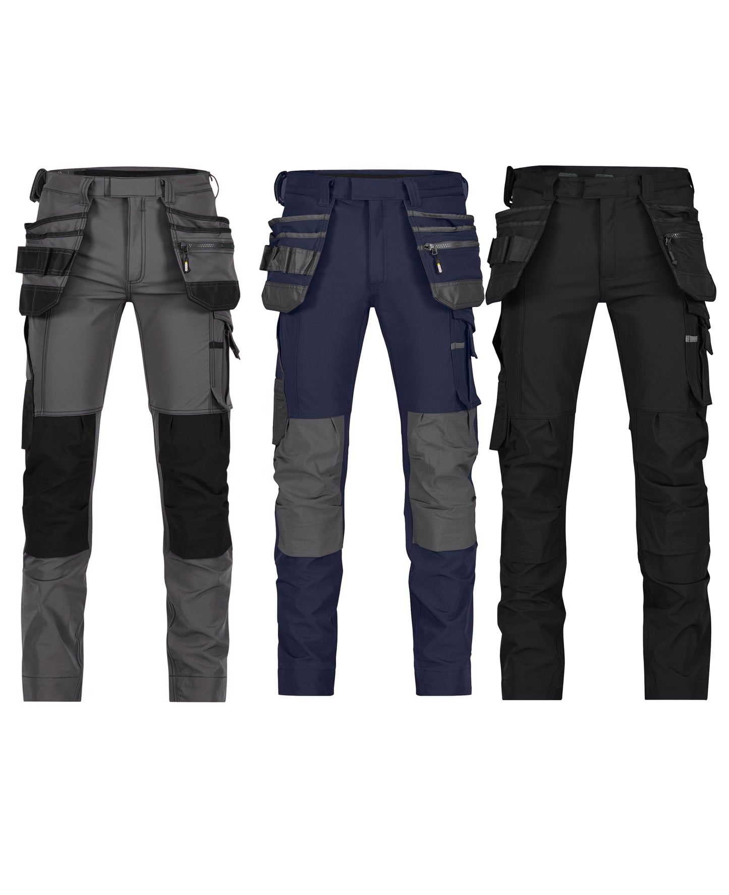 DASSY Matrix Stretch-Arbeitshose mit Holster- und Kniepolstertaschen Herren – 210 g/m² - Arbeitsklamotte