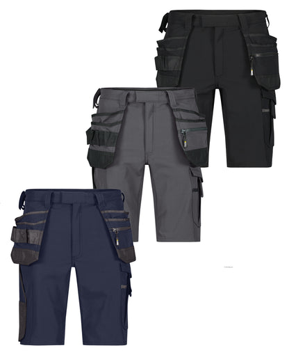 DASSY Aurax Stretch-Arbeitsshorts mit Holstertaschen Herren – 210 g/m² - Arbeitsklamotte