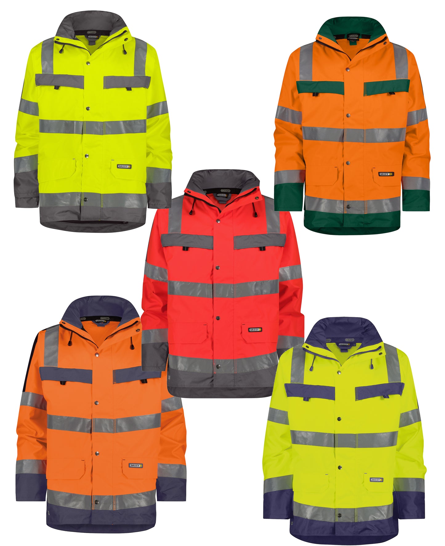 DASSY Atlantis Warnschutzparka Herren – 200 g/m²