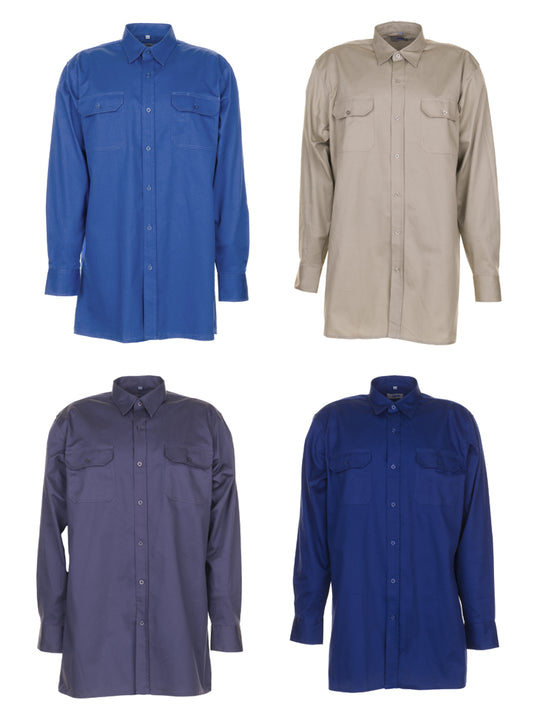 Planam Langarm-Hemd Herren aus Baumwolle – 200 g/m² - Arbeitsklamotte