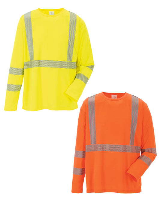 Planam Norit Warnschutz T-Shirt Langarm Herren – 150 g/m² - Arbeitsklamotte