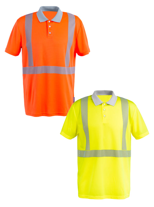 Planam Norit Warnschutz Poloshirt kurzarm Herren – 150 g/m² - Arbeitsklamotte