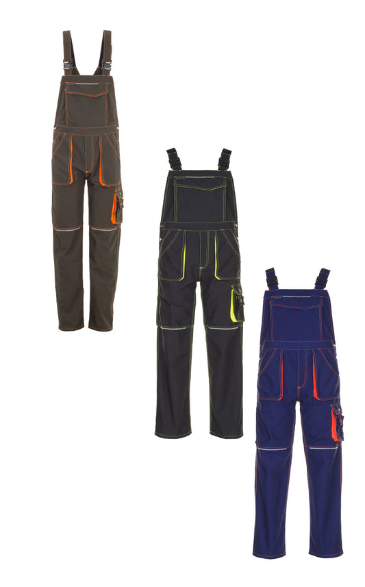 Planam Latzhose Basalt Neon - Arbeitsklamotte